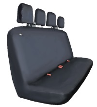Ford Transit 2014 Onwards Double Cab 4 Seater Rear Seat Cover Black TQRBLK-741