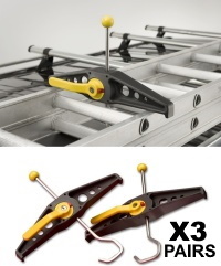 Rhino Lockable Ladder Safe Clamps (3 pairs) RAS21